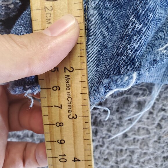 Old Navy Shorts Womens Size 14 Blue Sky-Hi A-Line High-Rise Cutoff Denim Style - Picture 6 of 11